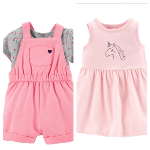 Carter's Other - Carter’s Pink Summer Girl Sets NWT